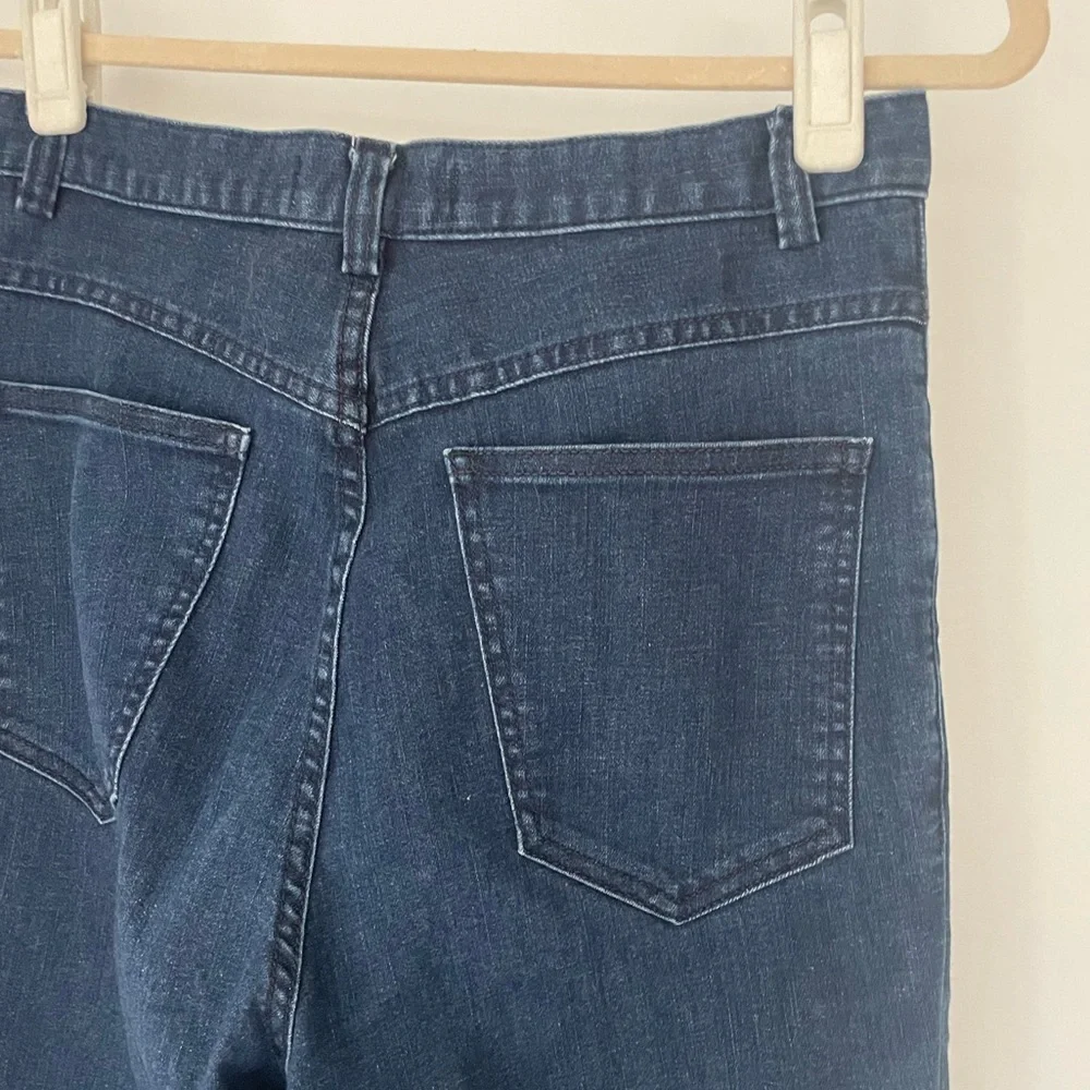 Rachel Comey Straight Leg Jeans, dark wash, high rise, cotton w/stretch, sz8 - Picture 5 of 13